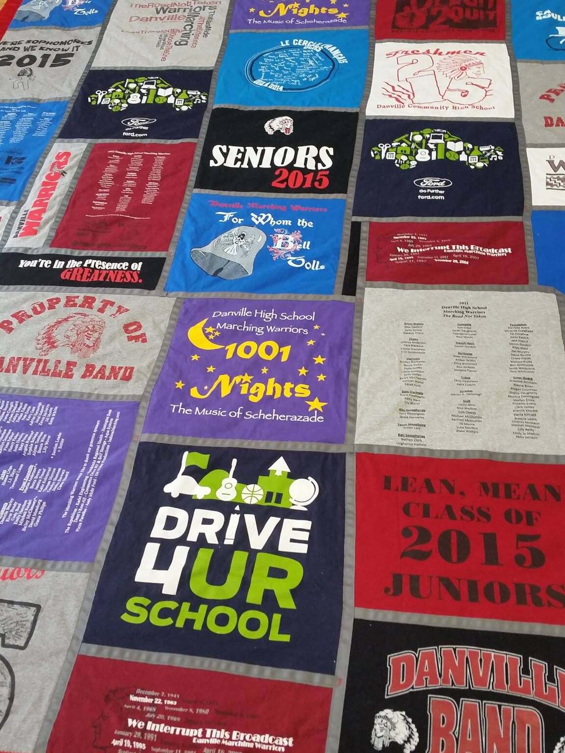 high school t-shirt quilt